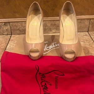 Christian louboutin high stiletto heels open toe